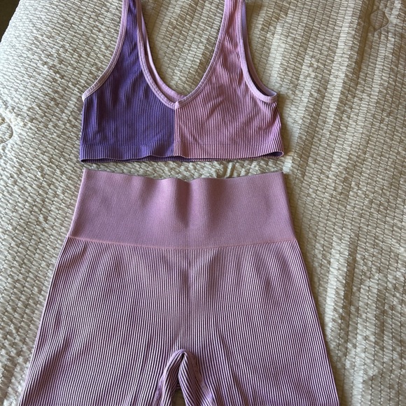 Colsie Lilac Ribbed Ensemble - Picture 2 of 8